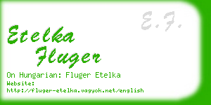 etelka fluger business card